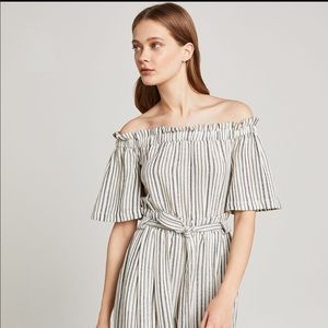 BCBG MAXAZRIA Striped Romper